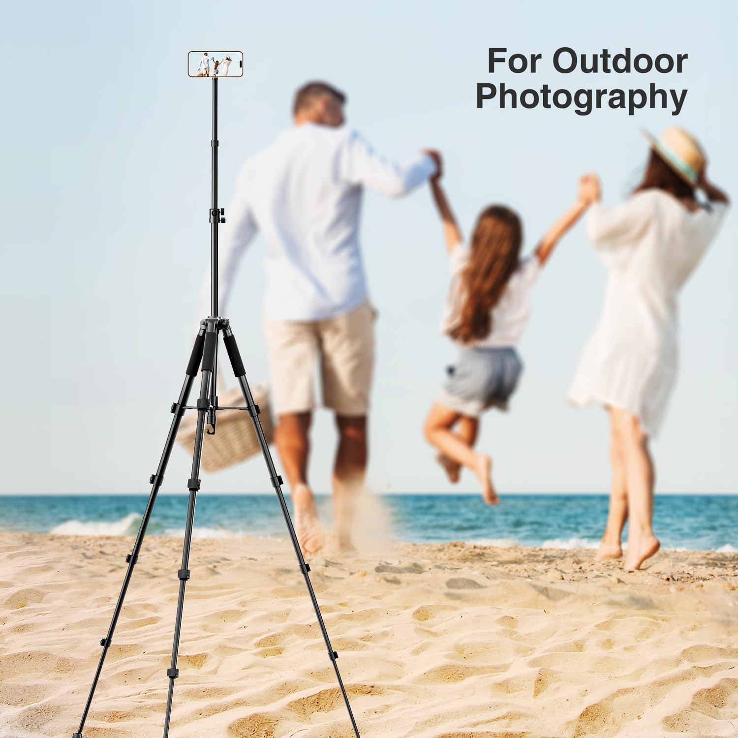 elitehood Trípode magnético para iPhone con brazo extensible de 25 pulgadas de largo, trípode horizontal alto de 59 pulgadas para grabación de video, soporte giratorio de 360° para iPhone para