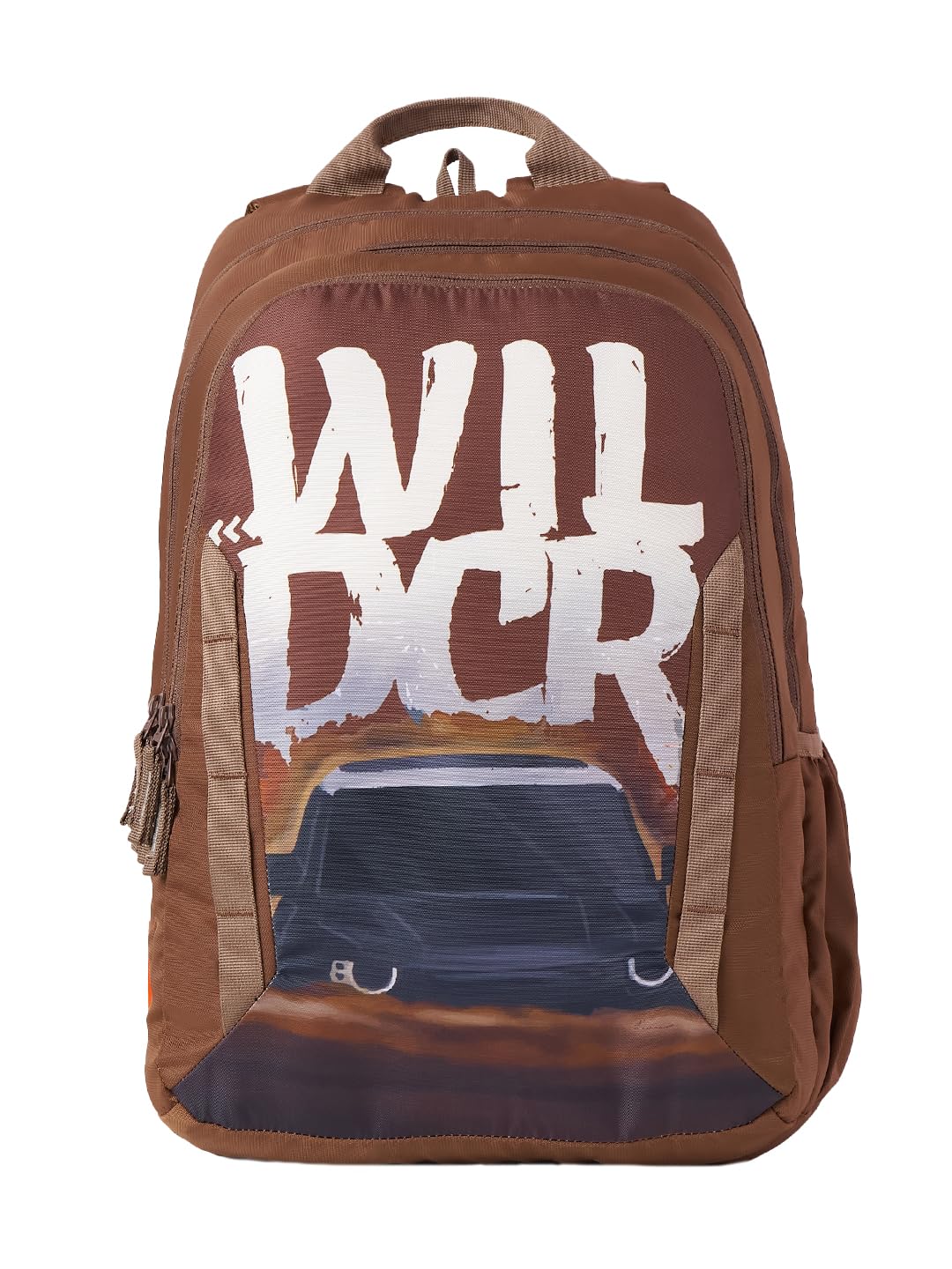 Wildcraft 4X4 Offroad 45 L Laptop Backpack for Men & Women Fits 15.6 inch Laptop Padded Shoulder Straps, Multi Compartments, Anti-Theft Zippers Travel & College Bag M Brown