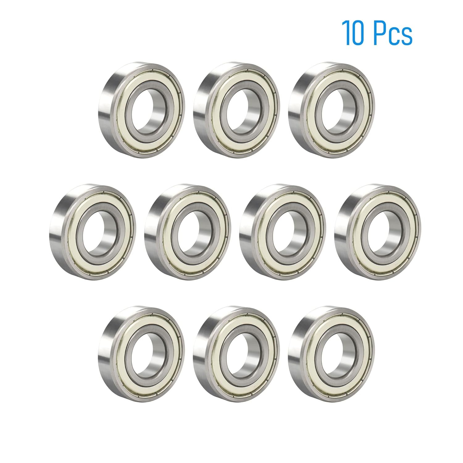 1614ZZ 10 PCS Deep Groove Ball Bearing ID 3/8"×OD 1-1/8"×Width 3/8" Double Metal Shielded Ball Bearing Chrome Steel P0 Z2 Bearing for Industrial Machine,Power Tools and Mechanical Equipment
