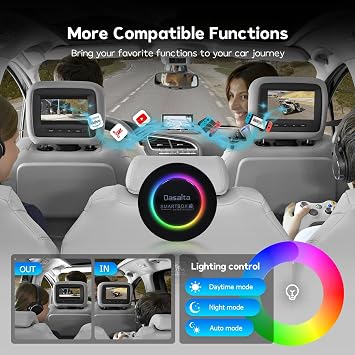 Dasaita Android 13 Carplay & Android Auto AI Box/Adapter, Voice Control/Real-time GPS/Online Music, Plug-and-Play, 8G+128G Qualcomm 660 CPU, Support HDMI Output, 4G Cellular, OEM Wired Carplay Port
