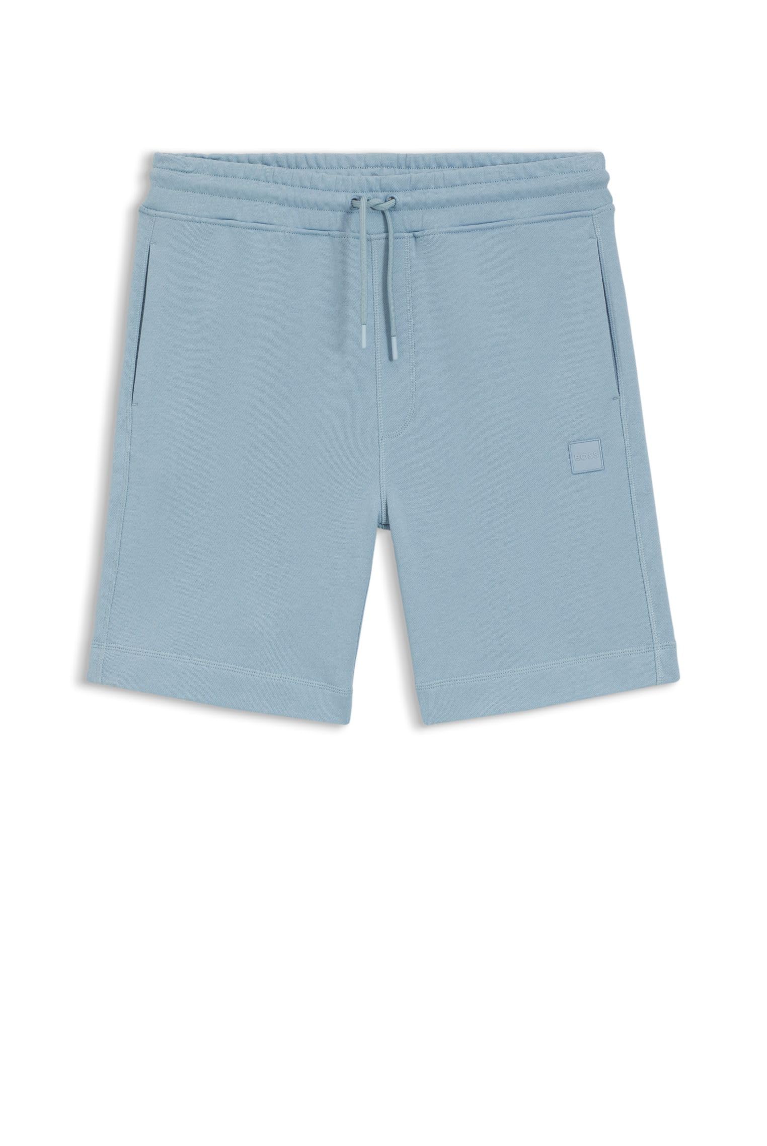 BOSS Mens Short Elasticated Drawstring Shorts Cotton Blue 458 XL