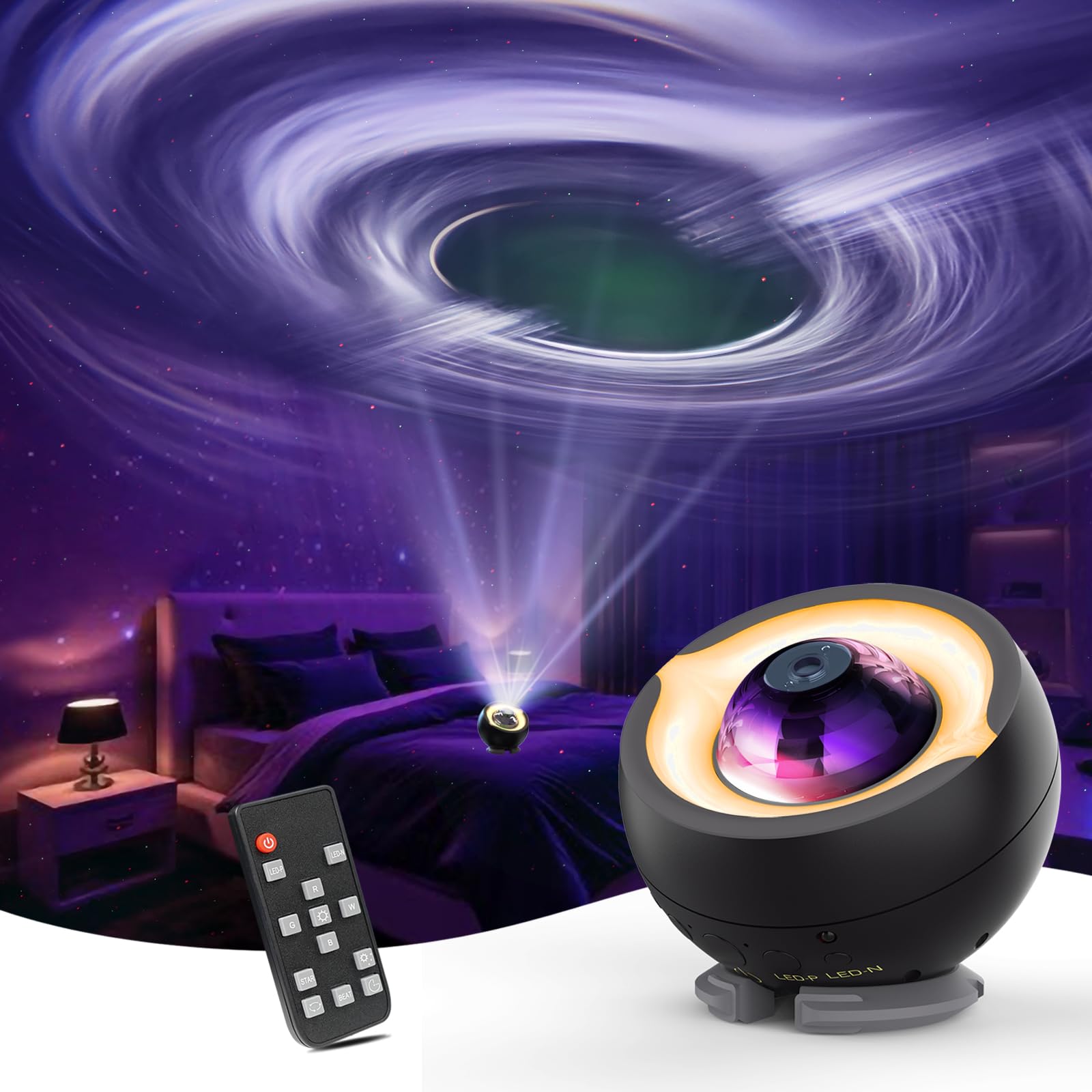 その他 Black Hole Galaxy Projector Black Hole Projector Scientifically Sculpted by Led Light