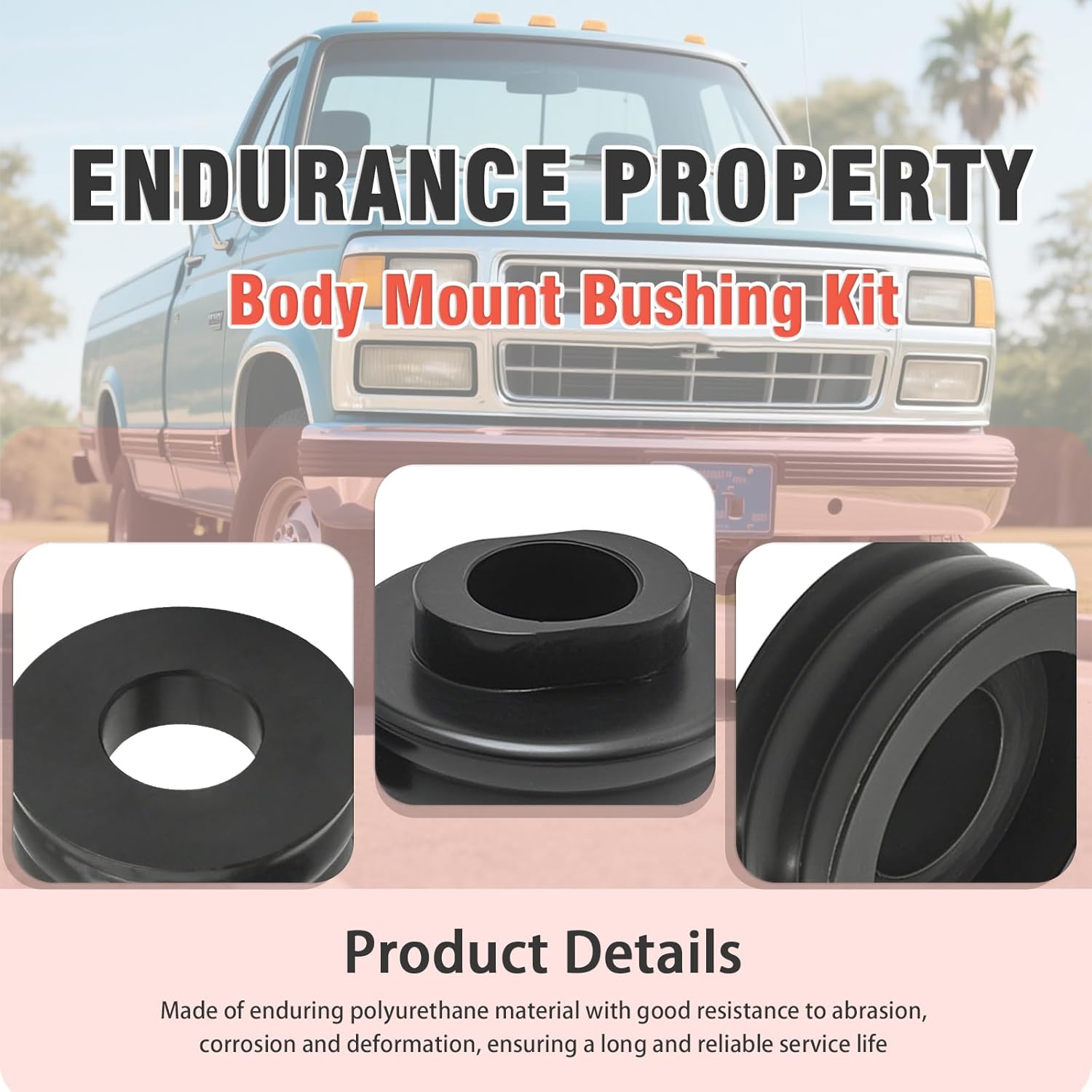 20Pcs KF04058BK Body Mount Bushing Kit Cab Mount Bushing Kit, M03305 M02546 Replacement for Ford F250 F350 Super Duty 2WD 4WD 1999-2018, Body Cab Mount Replaces M03306 S10126