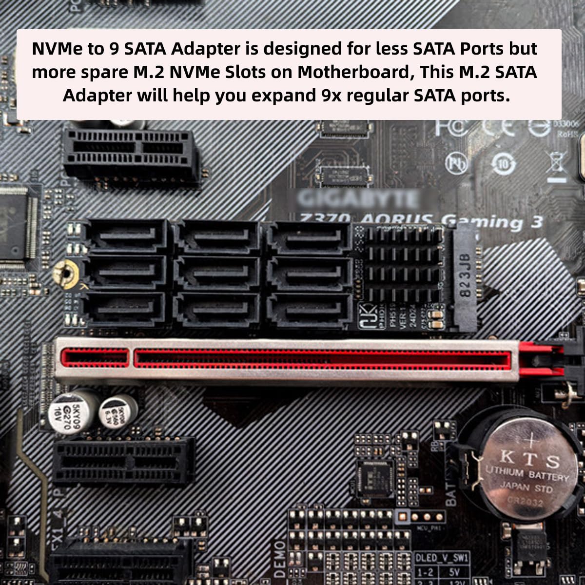 EZDIY-FAB Carte PCI Express M.2 SSD NGFF à PCIe 3.0 x4 (Support M.2