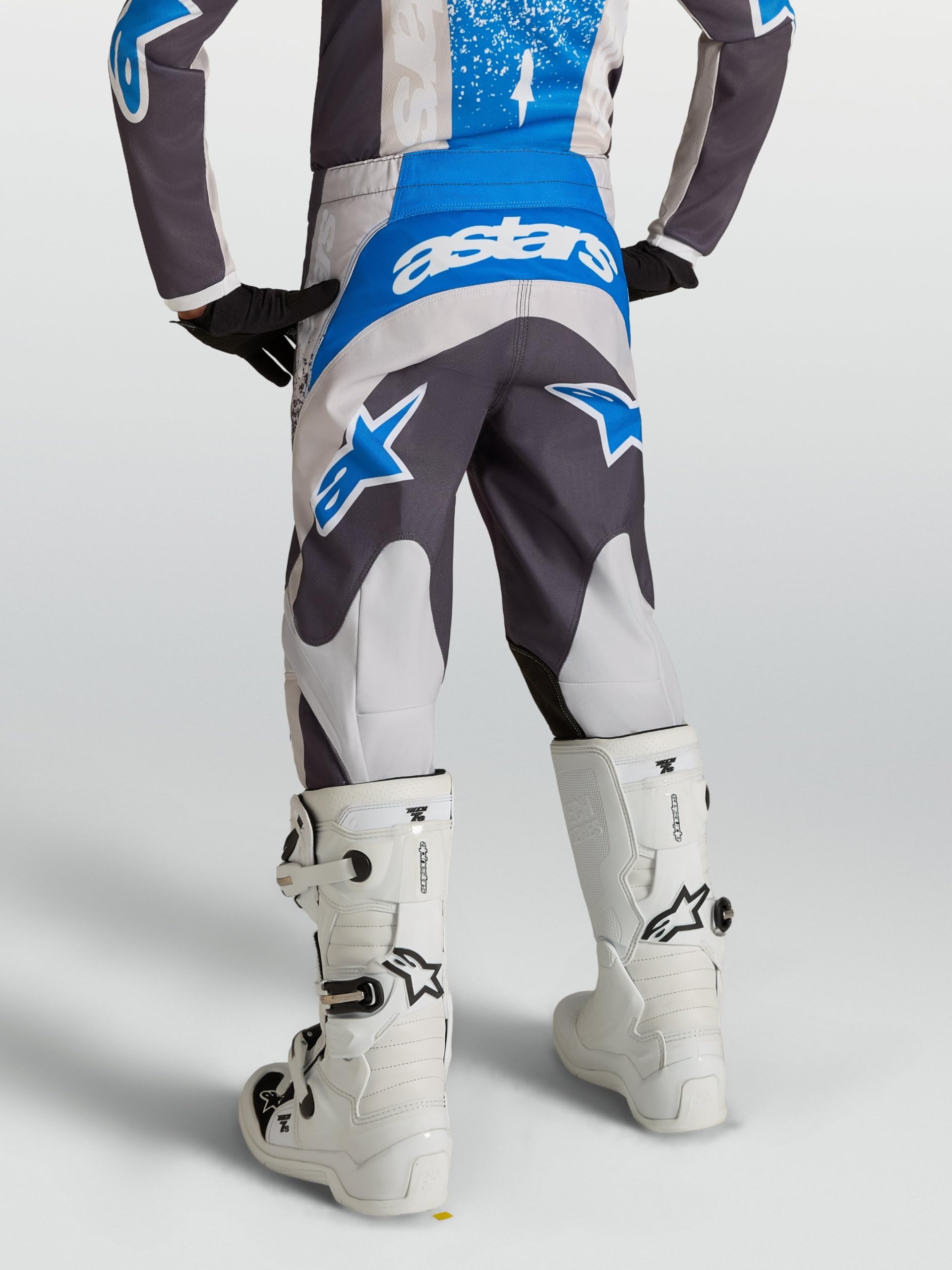 Alpinestars Fluid Drag Młodzieżowe spodnie motocrossowe, /szary/niebieski, 22