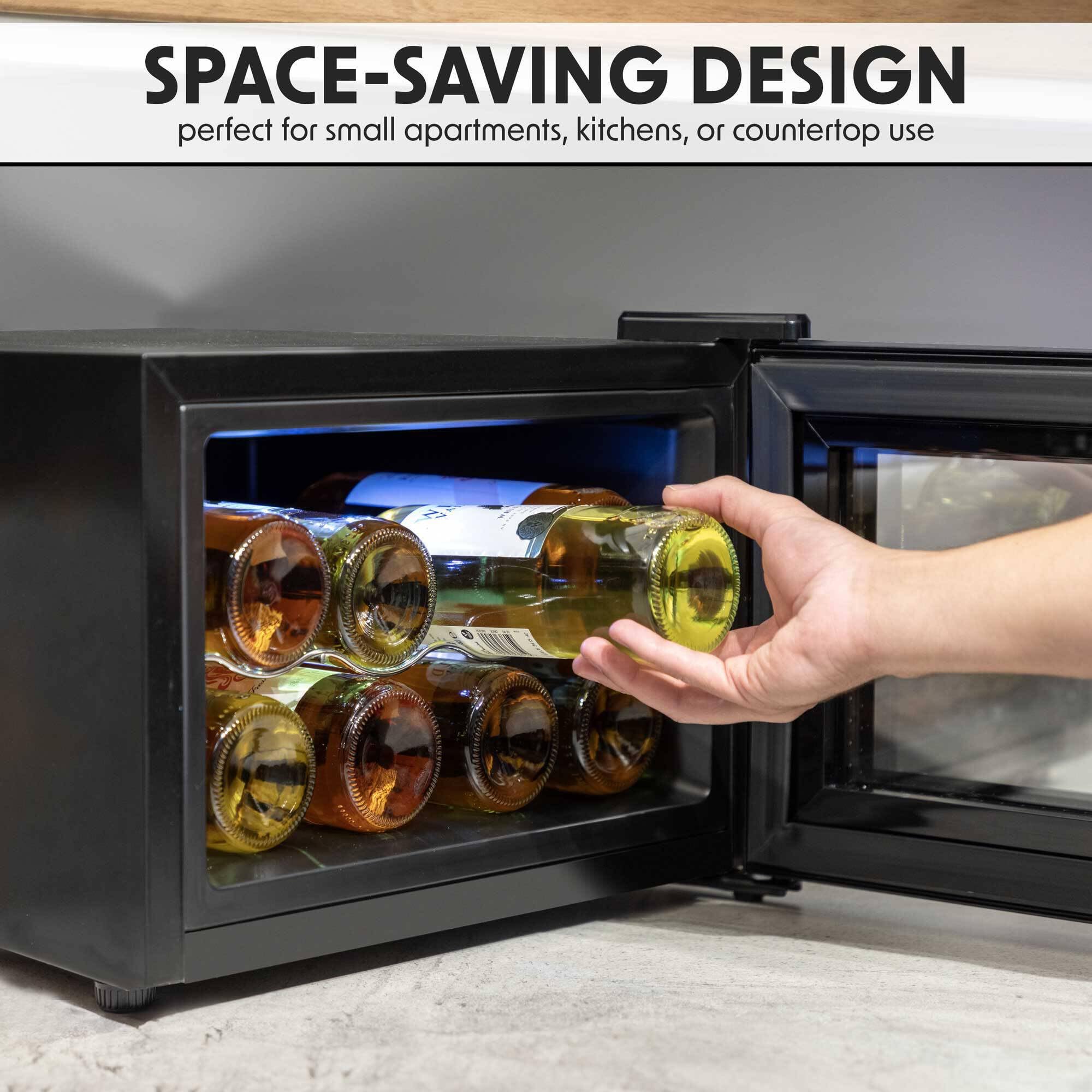 Baridi 8 Bottle Wine Cooler, Thermoelectric, 5-18°C, Touch Control, Table Top - DH218 — view 2