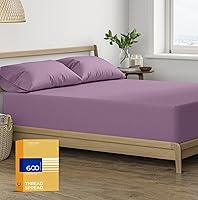 Vista 17 de Thread Spread Sábana bajera ajustable 100% algodón tamaño Queen – Sábana bajera de algodón de 600 hilos tamaño Queen, lujosamente suave, duradera