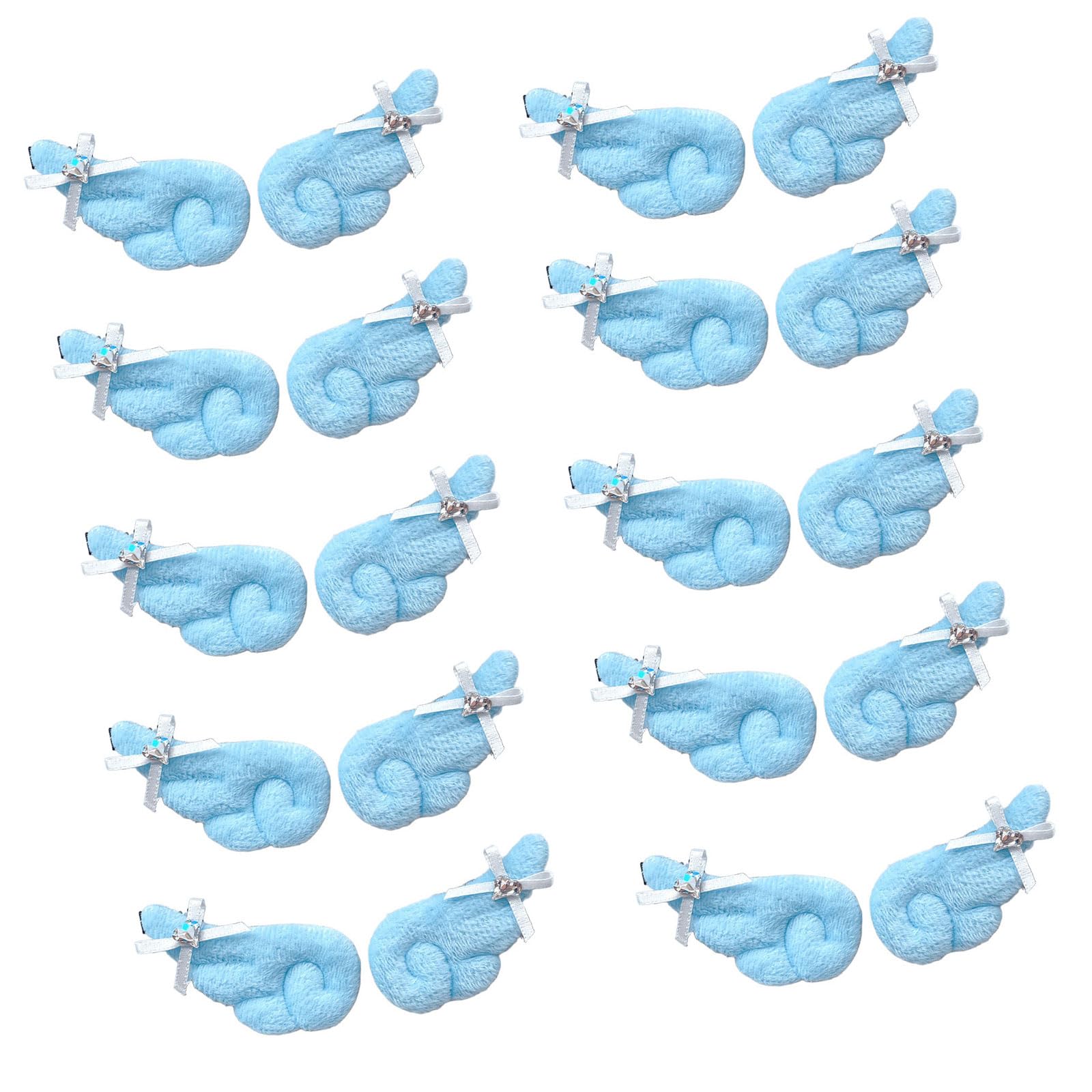 Jazuaiao Easy to Use Heart Shaped Crystals Wing Bowknot Set for Craft Enthusiasts and Family Activity Wing Bowknot