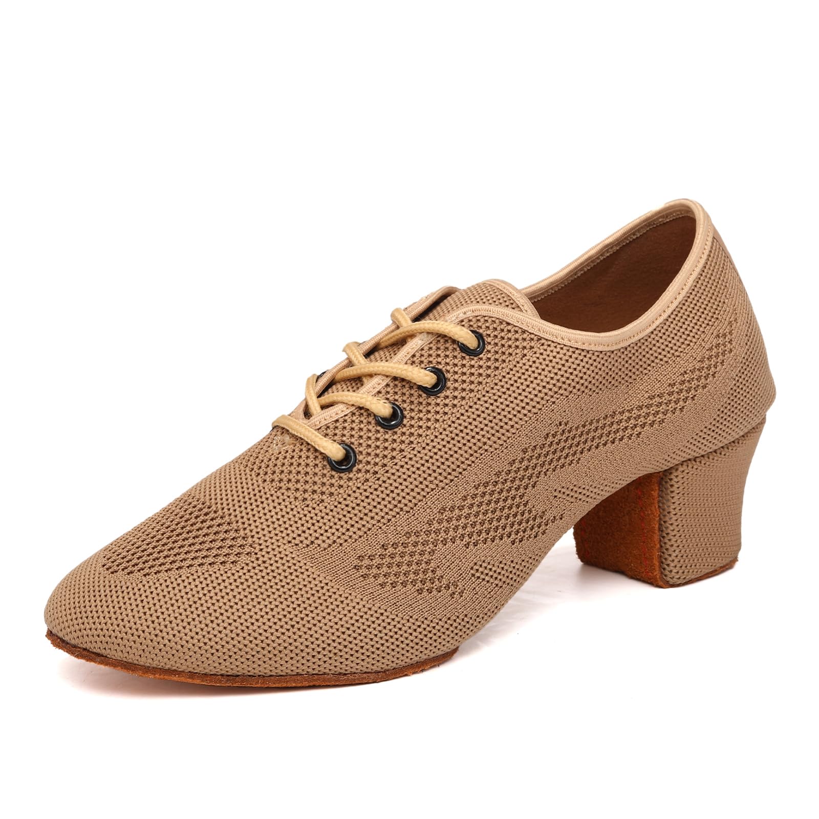 Scarpe da Ballo Latino Donna Punta Chiusa con Lacci Salsa Tango Moderno Pratica