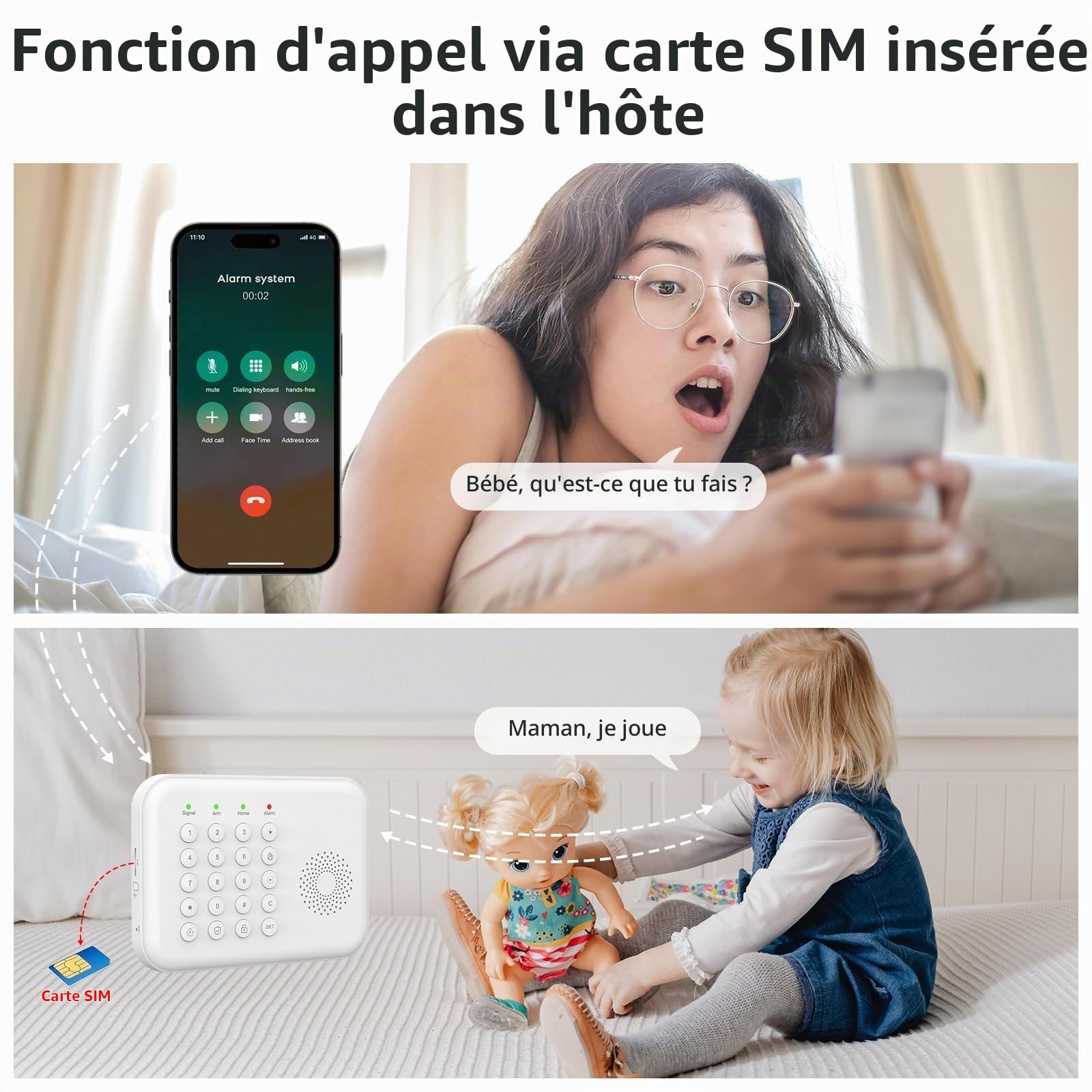 PGST Alarme Maison sans Fil,Système De Sécurité Domestique 4G/WiFi avec Capteurs De Porte/fenêtre,Détecteur de Mouvement,Alertes Instantanées Via l’Application,Compatible avec Alexa et Google