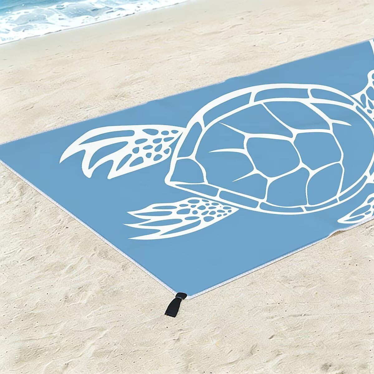 Telo Mare Microfibra, Telo Mare Grande 100x220cm 2 Pezzi, Asciugamano Palestra Donna Asciugatura Rapida, Antisabbia Asciugamano Microfibra, Leggero Asciugamani Palestra per Regalo (Tartaruga) -4232