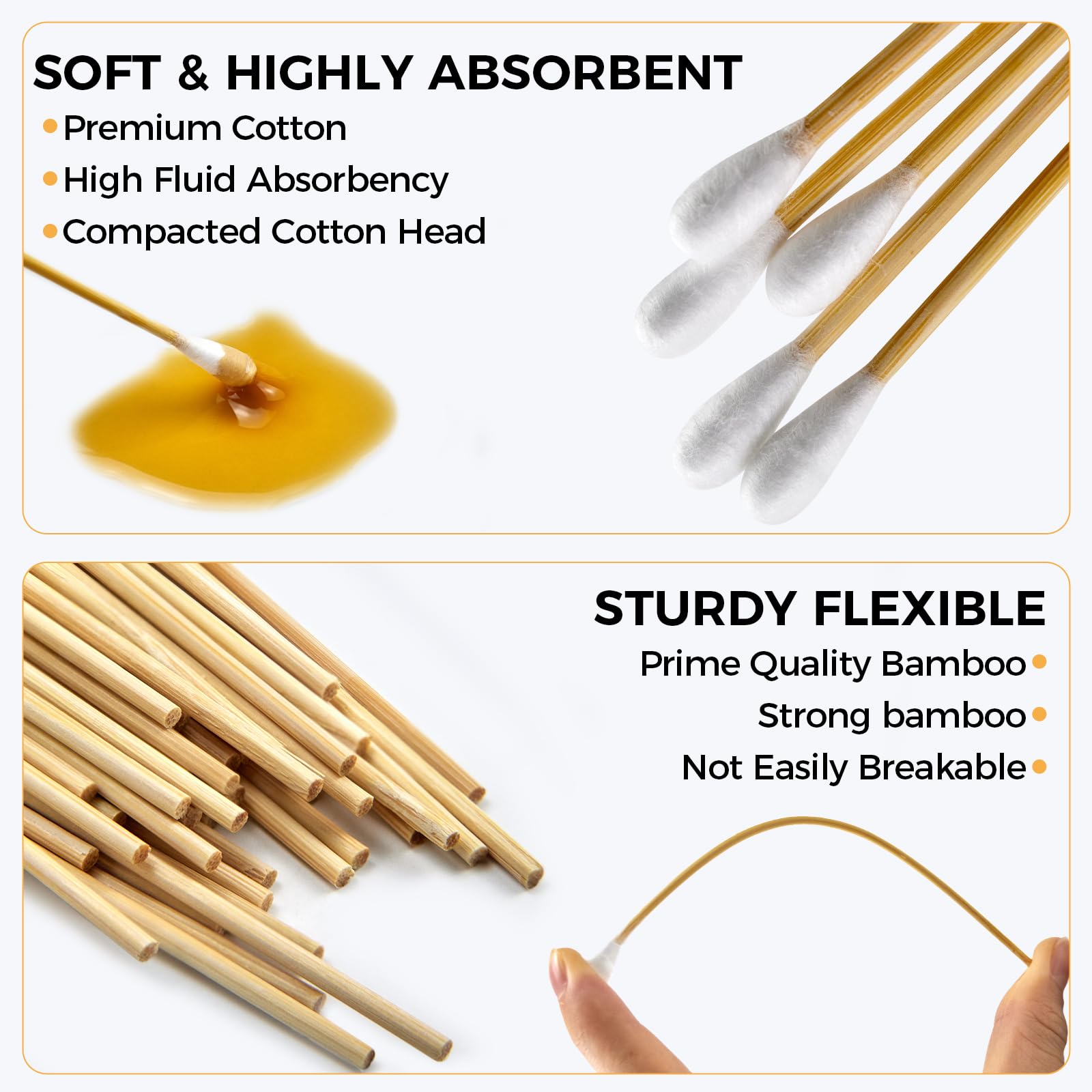 Accesfire 120PCS Long Cotton Swabs with Storage Box, 6 Inch Dog Ear Swabs - for Small and Medium Pet Ear Cleaning - Soft Cotton Tips, Gentle and Lint-Free, Specially Designed for Dogs (Medium) - image 5