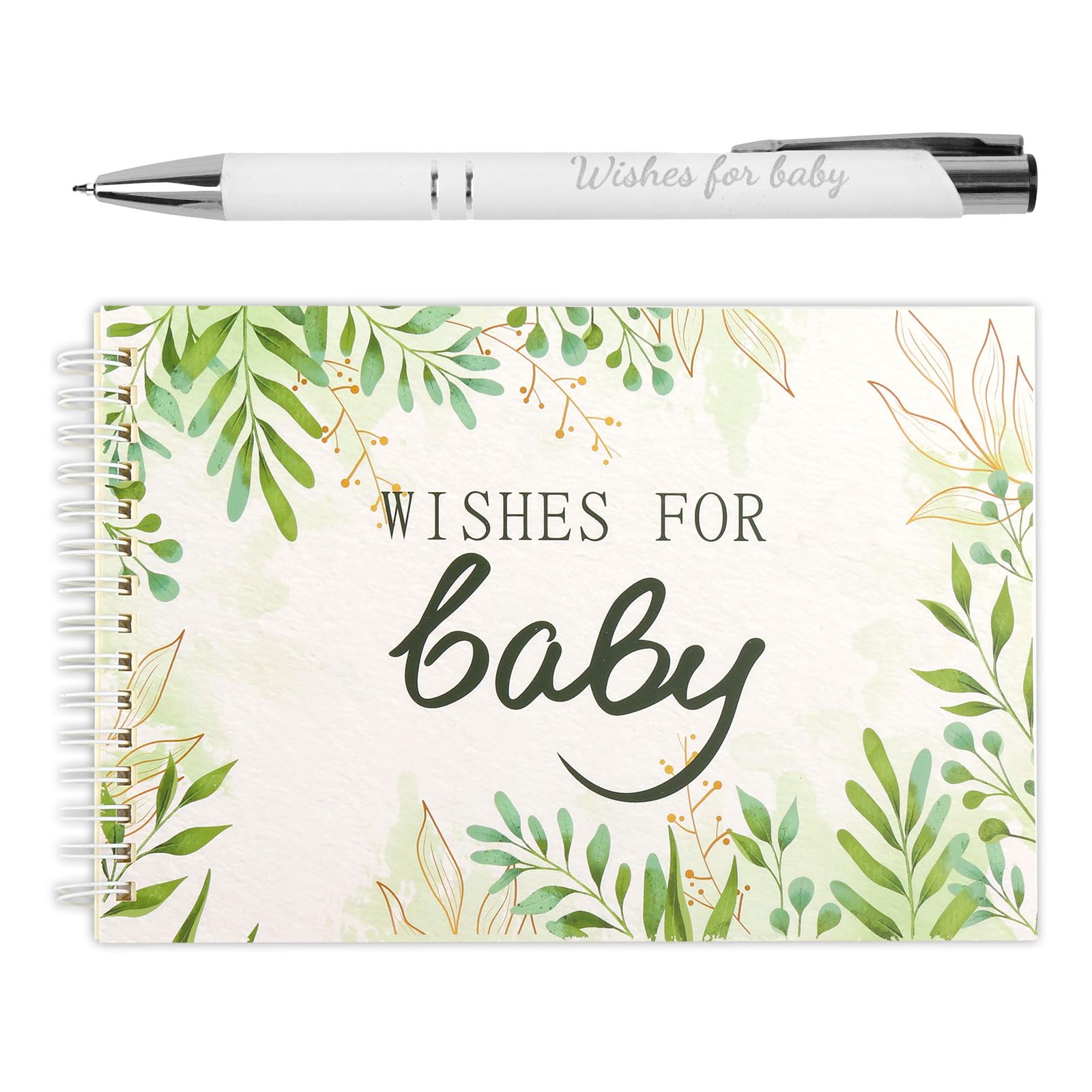 Baby Shower Book, Wishes for Baby Scrapbook with Pen Baby Shower Book to Sign, Baby Shower Games Advice Book