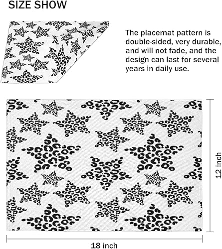 Miniatura 4 de Art Bohemian Theme Placemats Set of 4 Table Mats Washable Placemat Waterproof Place Mats for Party Home Dining Table Decor 18x12 in