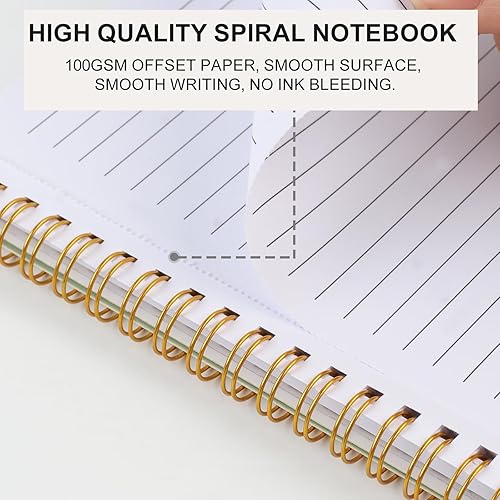 Miniatura 5 de Joyberg Cuaderno estético en espiral, 2 cuadernos bonitos, cuadernos de 8.3 x 6 pulgadas para mujeres, cuaderno en espiral A5 para oficina, escuela,
