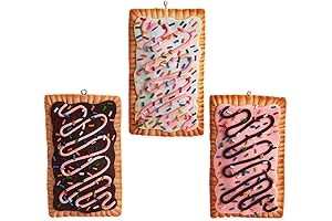 Kurt S. Adler Frosted Chocolate and Strawberry Pop-Tart Ornaments, 3-Pack