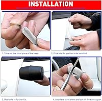 Vista 4 de Protectores de borde de puerta de automóvil, protector de sello de goma en forma de U, borde de puerta, protección para la mayoría de los Blanco