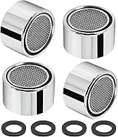 Litoexpe 55/64 Inch Faucet Aerator 4-Pack - Brass Kitchen Sink Aerators, Female Thread Water-Saving Filters for Bathroom Sinks