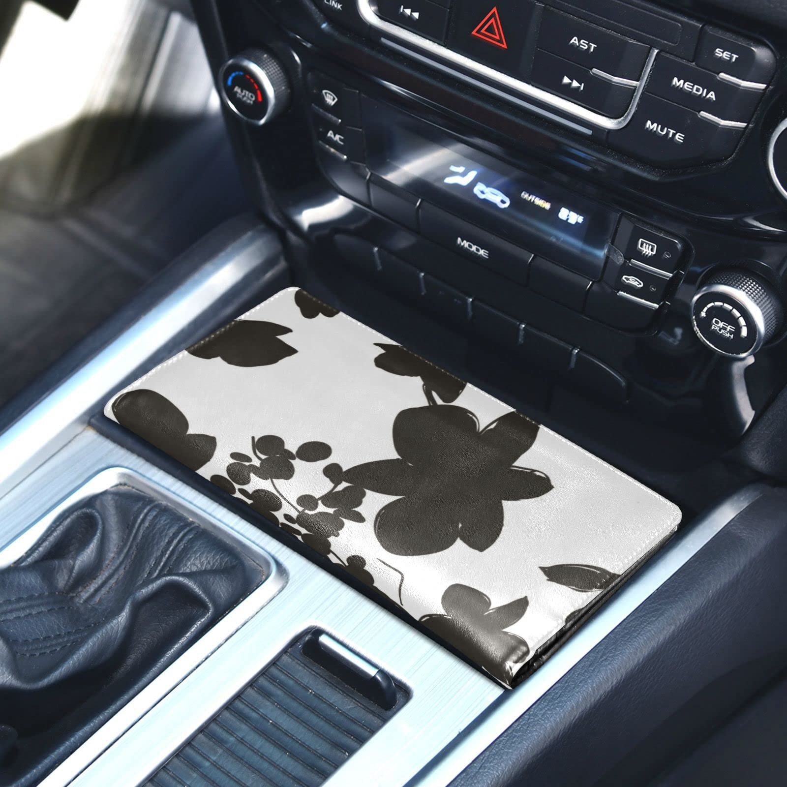 Kwmobile Custodia Libretto Circolazione Auto In Simil Pelle Scamosciata - Portalibretto Con Scomparti Tessere Patente - Foderina Porta Documenti Nero - Foto 13