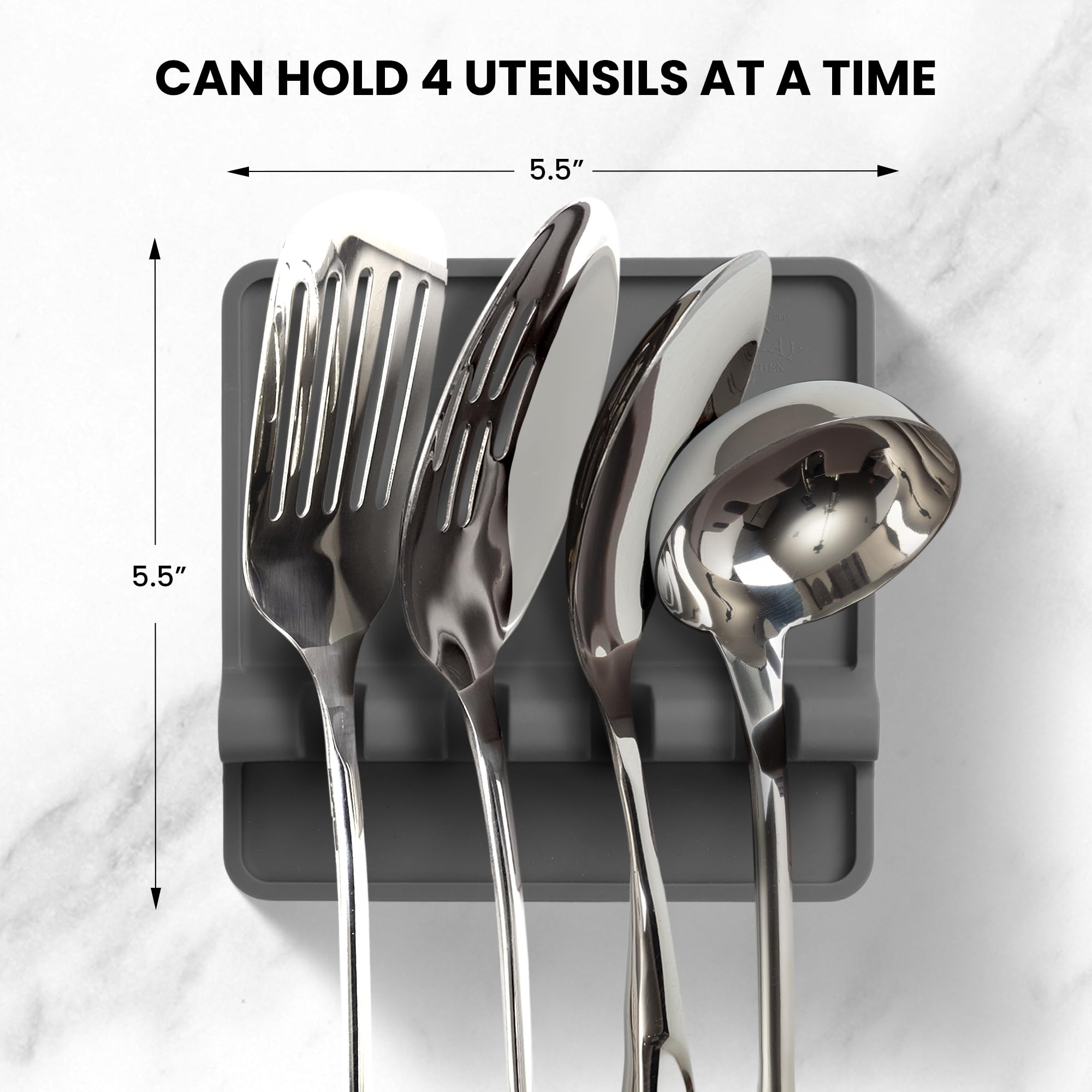 Zulay Silicone Spoon Rest - Keep Counters Clean! -2