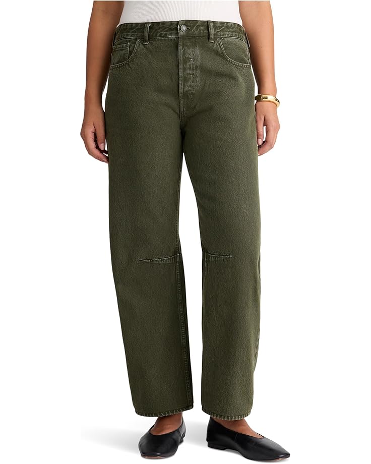 Madewell Darted Barrel-Leg Jean in Mossy Umber - Main View