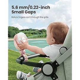 Gaiatop Mini Portable Stroller Fan, Battery Operated Small Clip on Fan, Detachable 3 Speed Rechargeable 360 Rotate Flexible Tripod Handheld Desk Cooling Fan for Car Seat Crib Treadmill Travel Pink