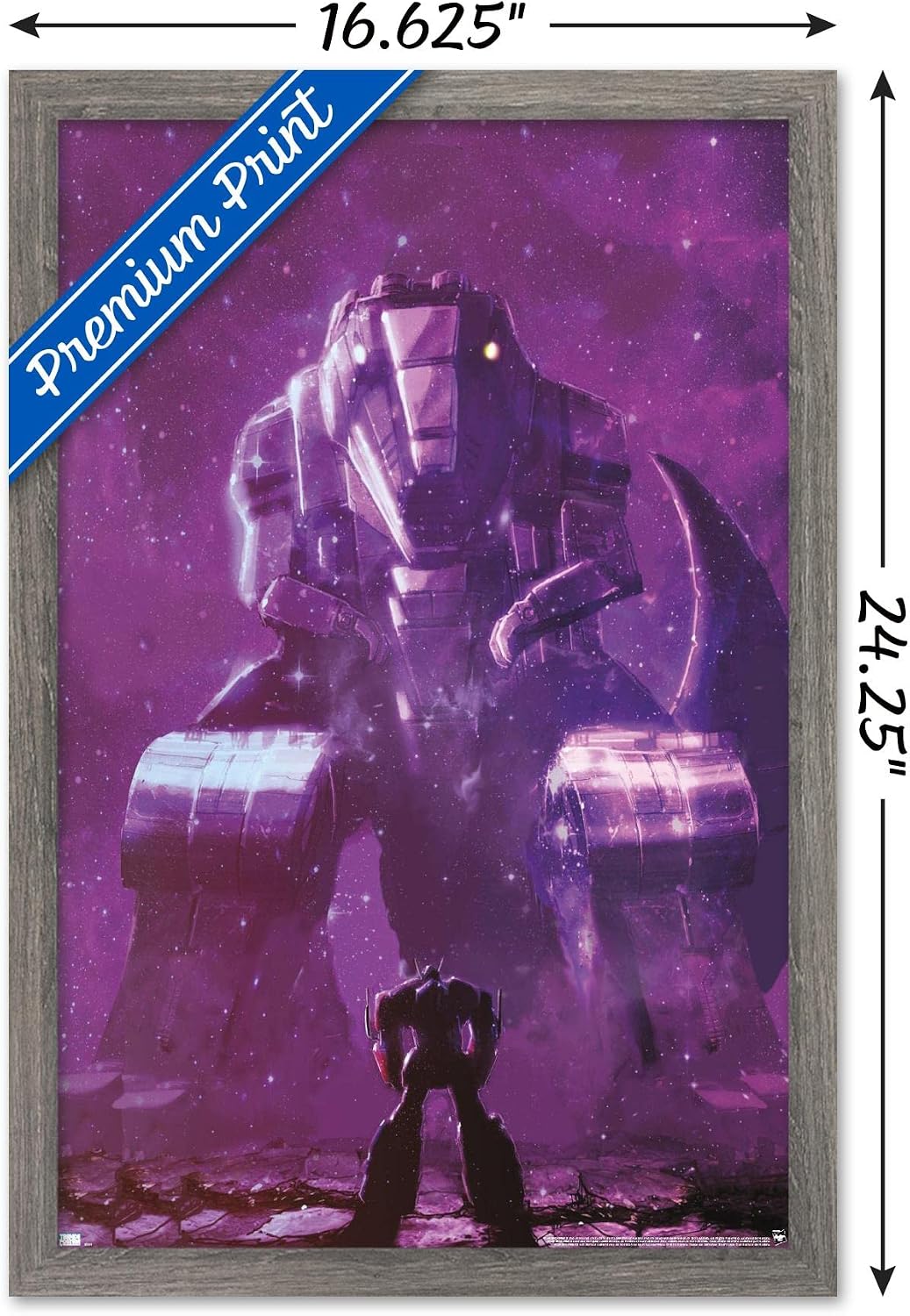 Trends International Hasbro Transformers - Grimlock Wall Poster, 14.725" x 22.375", Barnwood Framed Version