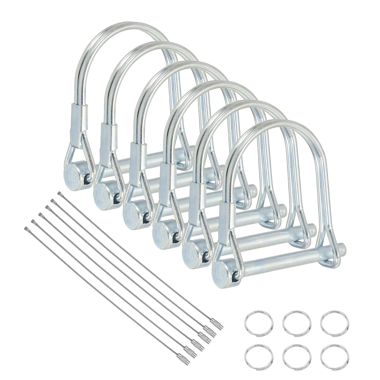sourcing map Trailer Coupler Pin 3/16"(4.5mm) x 1-3/4" Locking Pin 6Pcs