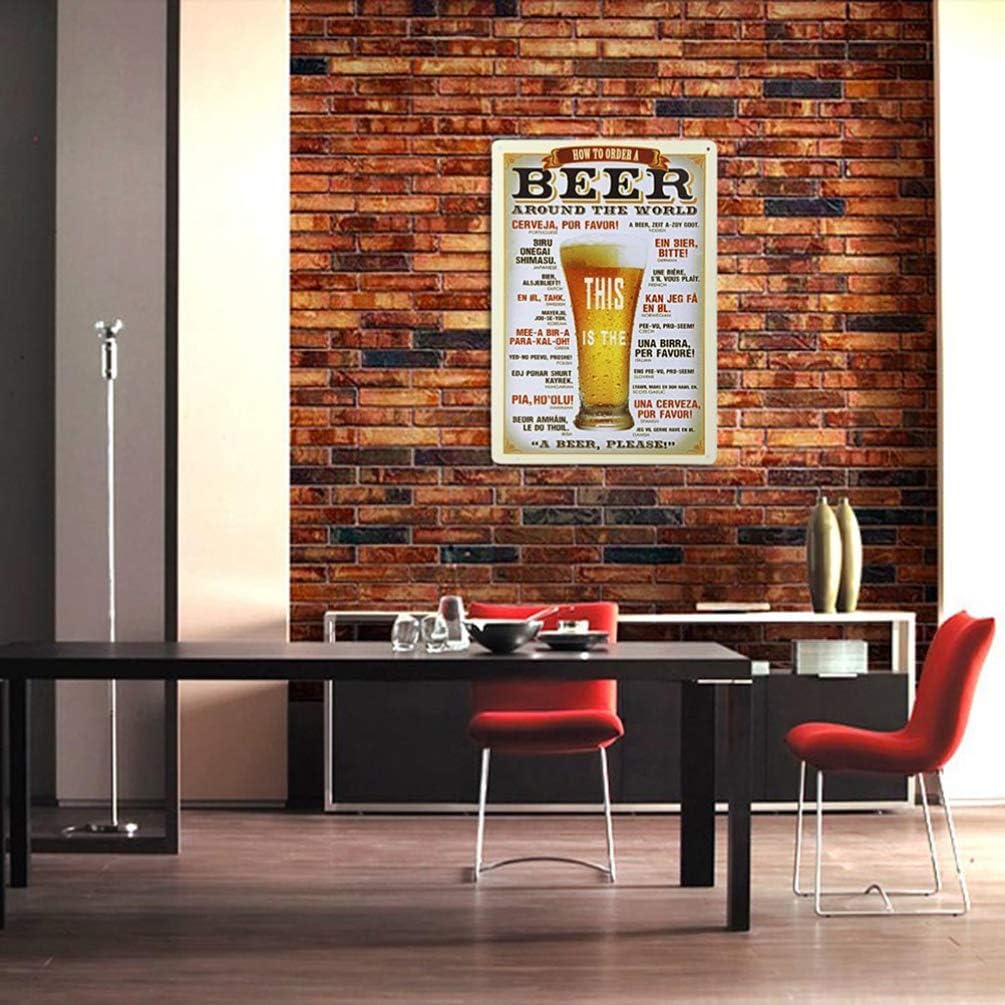 Toyvian Plaque Poster, Retro Vintage Metal Tin Signs for Cafe Bar Beer Pub Wall Art Decor, 7.87 * 11.81 inch - Image 5