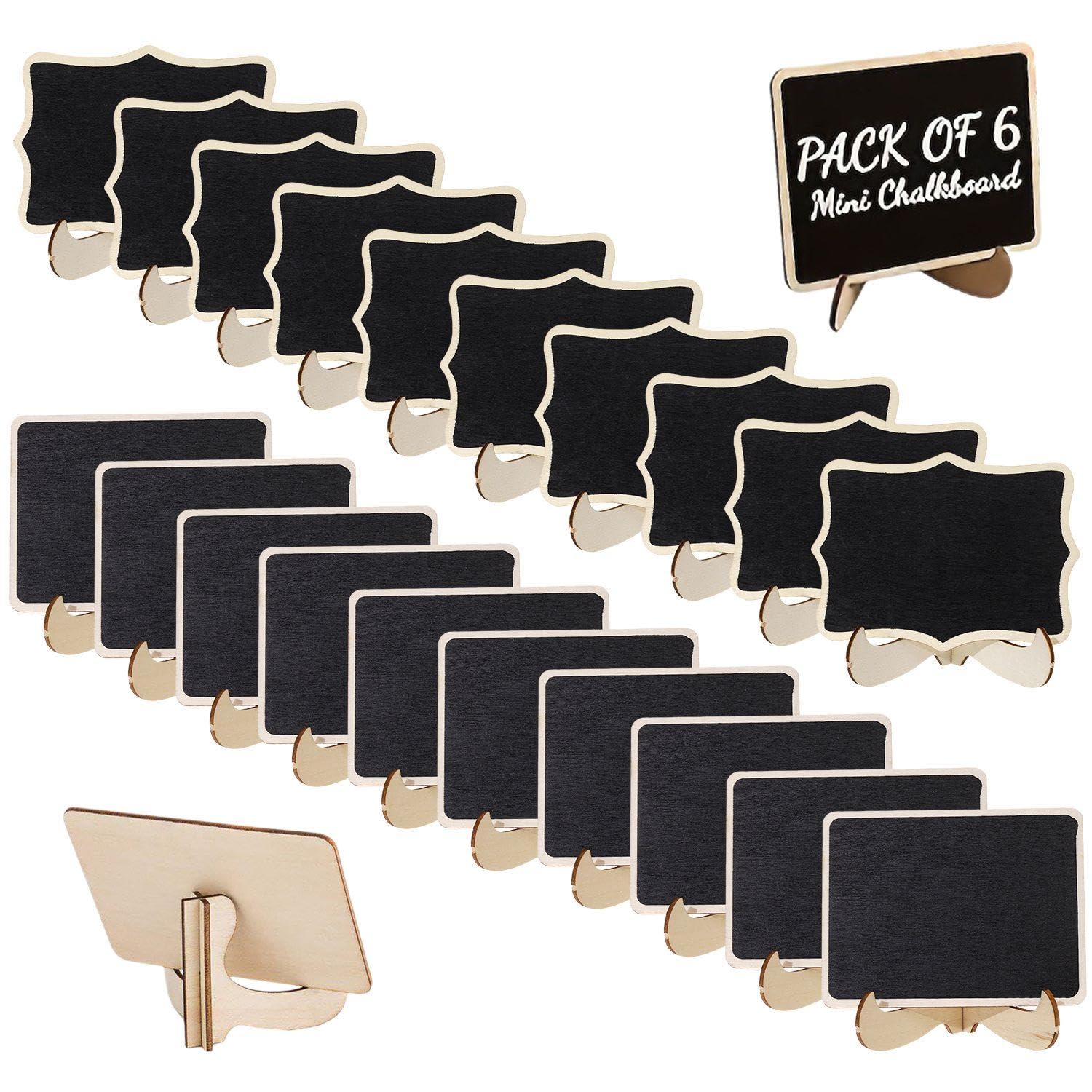 20 Mini Blackboard Signs, Reusable And Anti-Fouling Surfaces, Creative Desktop Display Signs, Suitable For Restaurant Menu Display, Price Tag Identification, Photo Display.