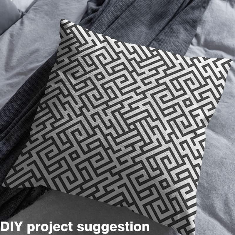 Miniatura 4 de Feelyou The Yard - Tela geométrica de lujo para tapicería con temática de laberinto abstracto para sillas y proyectos de bricolaje en el hogar, tela