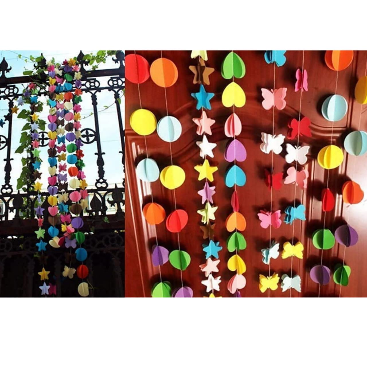 Colorful 3D Paper Streamer Garlands - Party Decorations -5