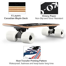 KO-ON Skateboard Complete Skateboards 22 Inch Mini Cruiser Skateboards for Beginners Kids Boys and Girls (Judy Jaws)