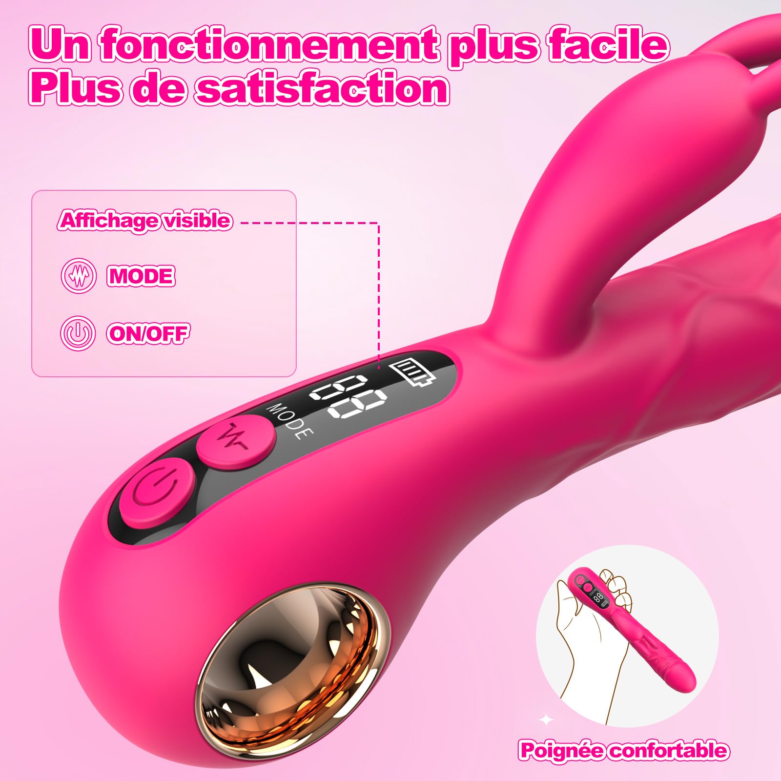 Vibratoreper Donna Vibratore Dildo Sex Toys - Vibratoreper Donna Realistico Sex Toy con 9 Vibrazione per Stimolatore Clitorideo e Punto G,Vibratore per Donna Dildos Anale e Sextoysdonna in Silicone.