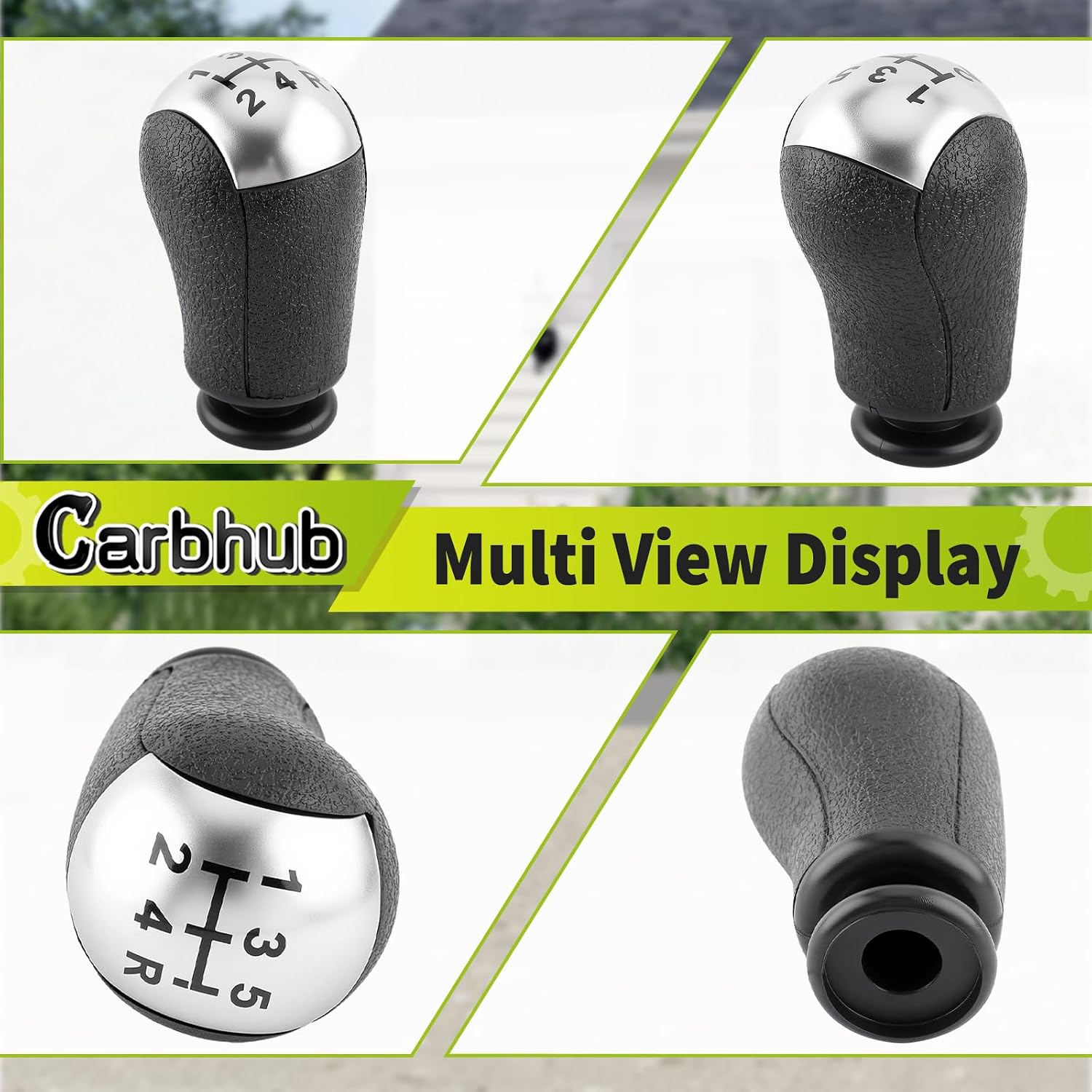 Carbhub 8R3Z-7277-AA Manual Transmission Shifter Boot Cover and 5 Speed Gear Shift Knob Compatible with Ford Mustang 2005 2006 2007 2008 2009 Replace 5R3Z-7213-BAA, 7R3Z-7277-AD, 6R3Z-7277-AA