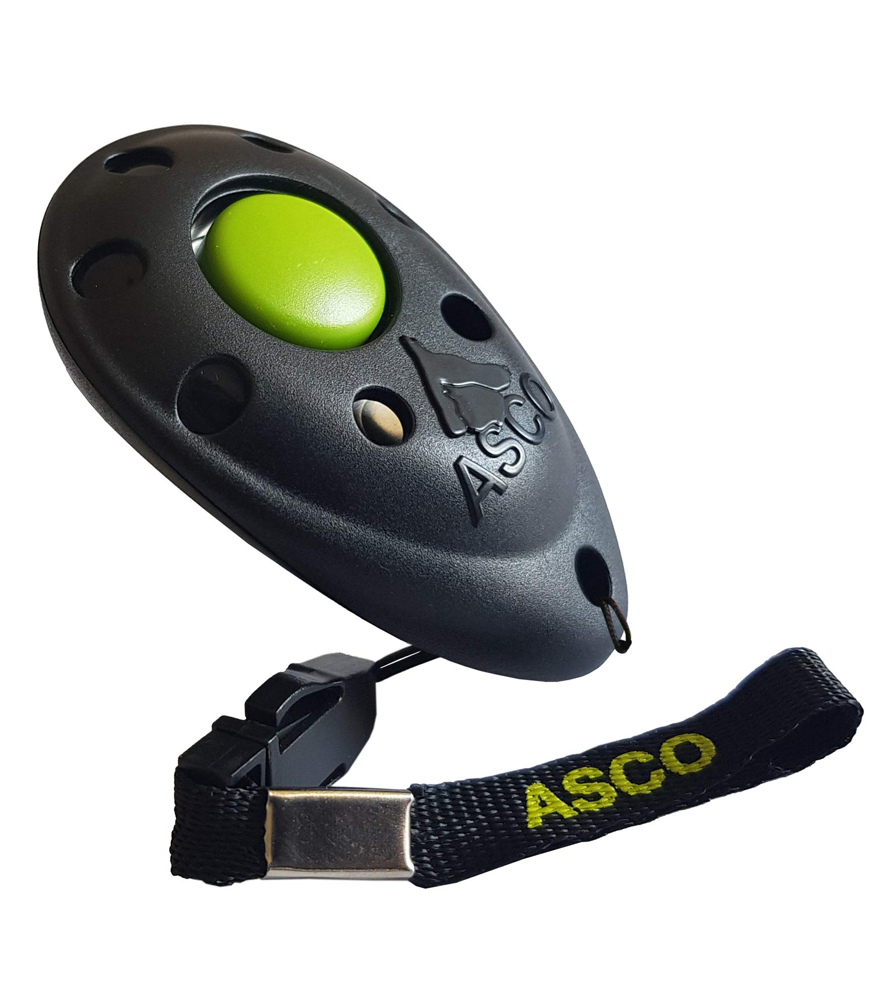 ASCO Premium Clicker for clicker training of dogs, cats and horses, professional clickers, dog training clickers, Black AC01P