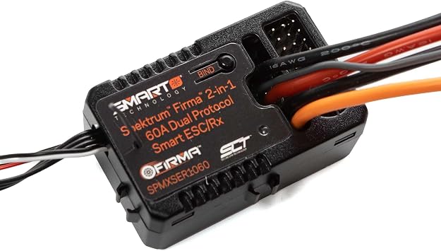Spektrum SMART Firma 2 in 1-60A BR Smart ESC/Dual Protocol RX, SPMXSER1060