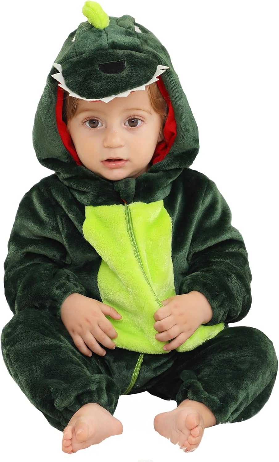 Barboteuse Bébé à Capuche Animale - Combinaison Hiver Flanelle Chaud, Pyjama Grenouillère, Tailles 70-120cm (6 Mois-4,5 Ans)