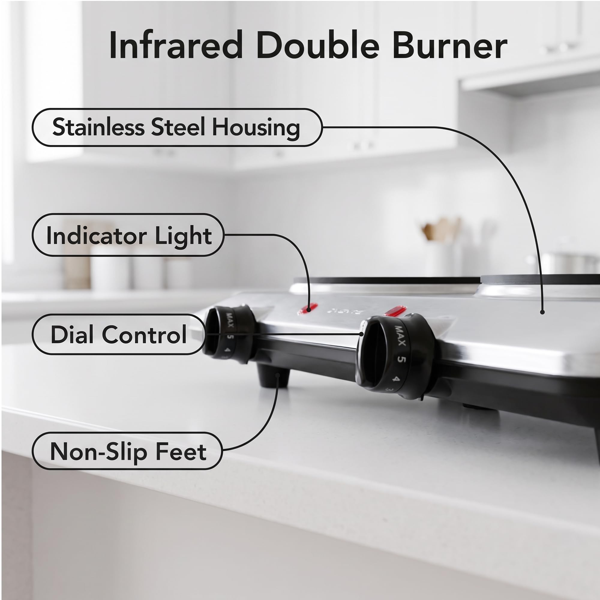 OVENTE Bgi202S Ceramic Cooktop - Portable Infrared Burner -3