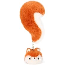 Plush Keychain Cute Big Tail Pendant Keychain Gift - For Womens Handbag Purse Backpack Car Keys