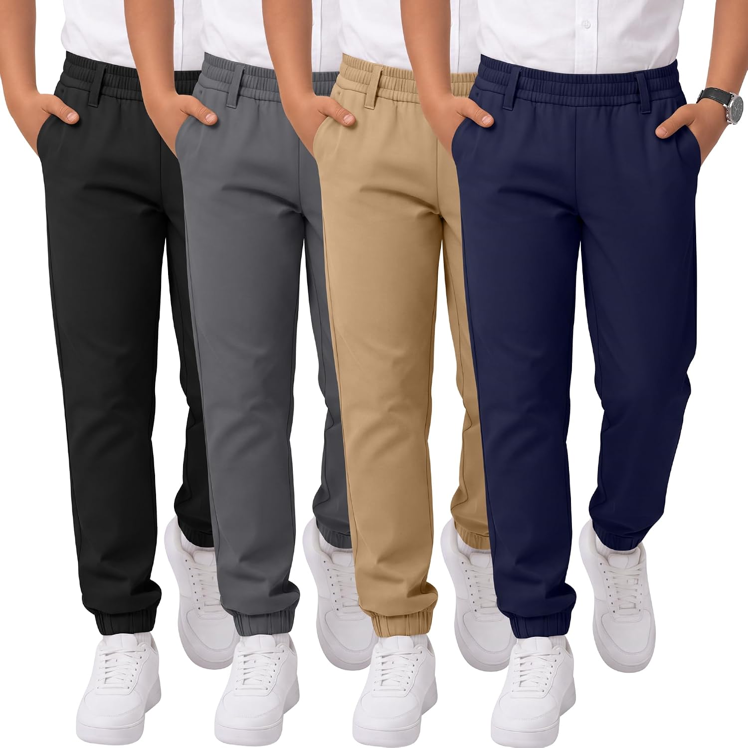 4 Pack Boys School Uniform Pants