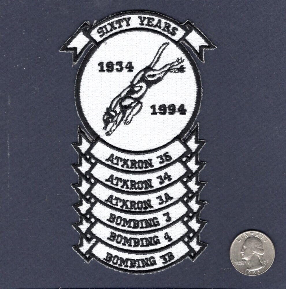 Va-35 Black Panthers 60Th Anniversary Decom 1994 A-6 Intruder Squadron Patch