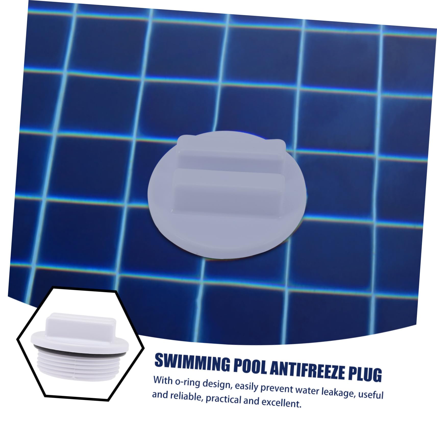 POPETPOP 18 Piezas Tapones Roscados para Piscina Tapón de Drenaje y con Junta Tórica Duraderos y Fáciles de Instalar para Invierno y de Agua Piscina
