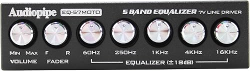 Miniatura 3 de Audiopipe Ecualizador gráfico de 5 bandas con controlador de línea de 7 V (EQ-57MOTO)
