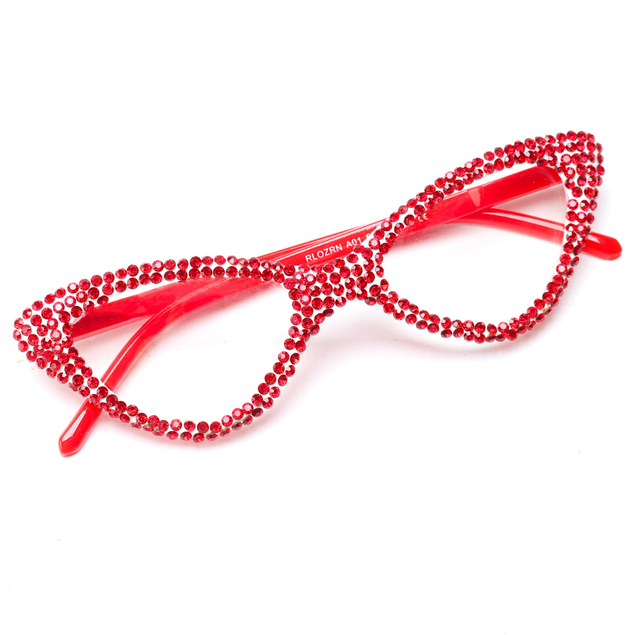 bullabulling Cat Eye Crystal Rhinestone Reading Glasses for Women Sparkling Eyewear Female Trendy bling Diamond Reader