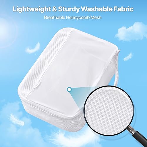 Miniatura 8 de Cambond Cubos de embalaje de malla de doble uso, bolsa de lavandería Cubos de embalaje transparentes para viajes, bolsas de lavandería de malla