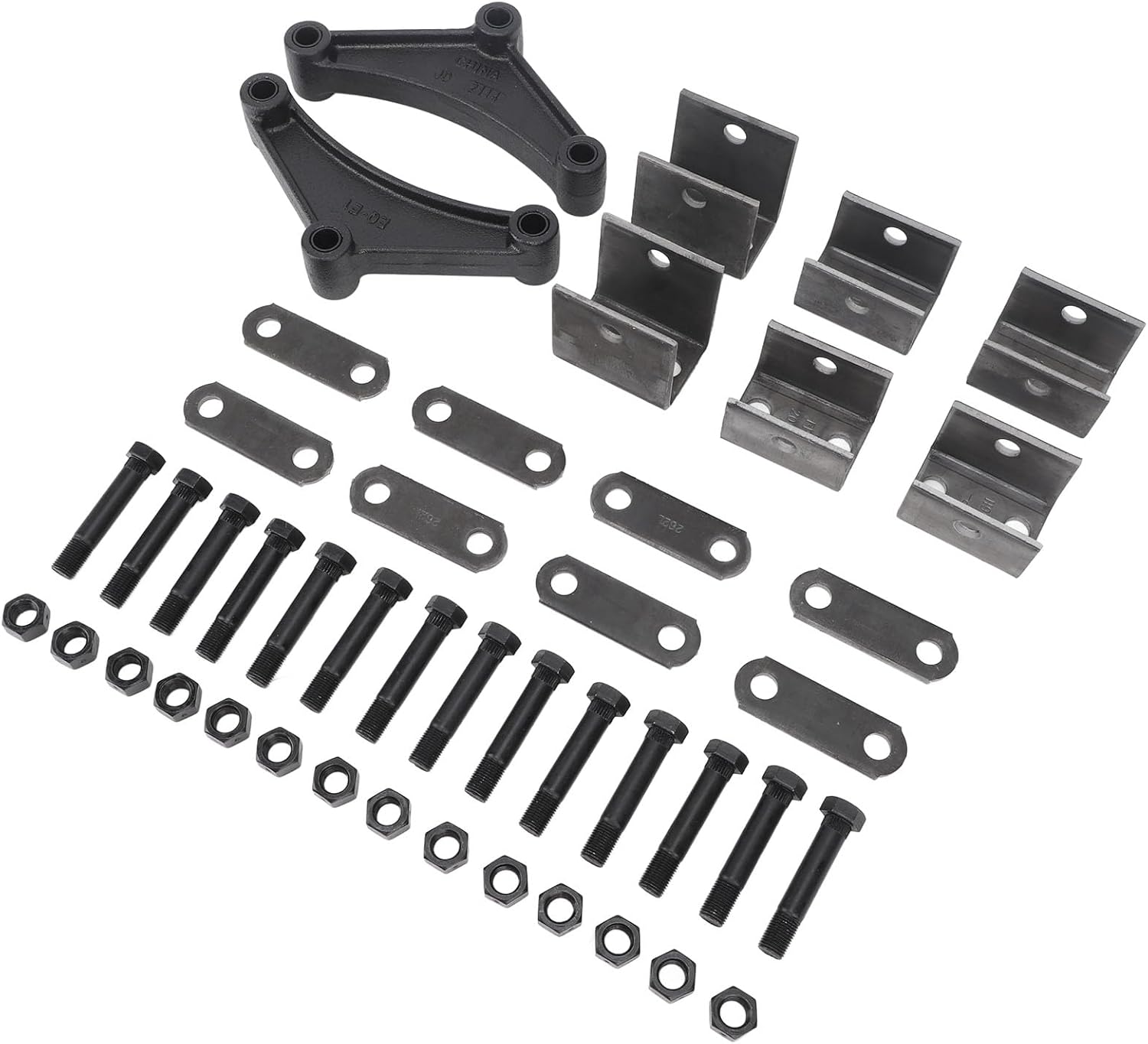 Trailer Spring Hanger Kit, Trailer Axle Hanger Kit Rugged Tandem Trailer Axle Hanger Kit For 1‑3/4in Wide Double Eye Springs For 3500 to 7000 Lb Axles