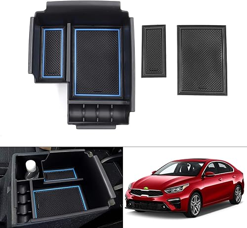 Miniatura 10 de Autorder 2 unidades Organizador de consola central para Kia EV6 2022 2023 2024 2025 2026, accesorios, caja de almacenamiento para reposabrazos