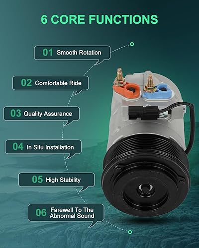 Miniatura 1731 de SCITOO CO 10739C - Compresor de CA compatible con Honda Element 2.4L 2003 2004 2005 2006 2007 2008 2009 2010 2011