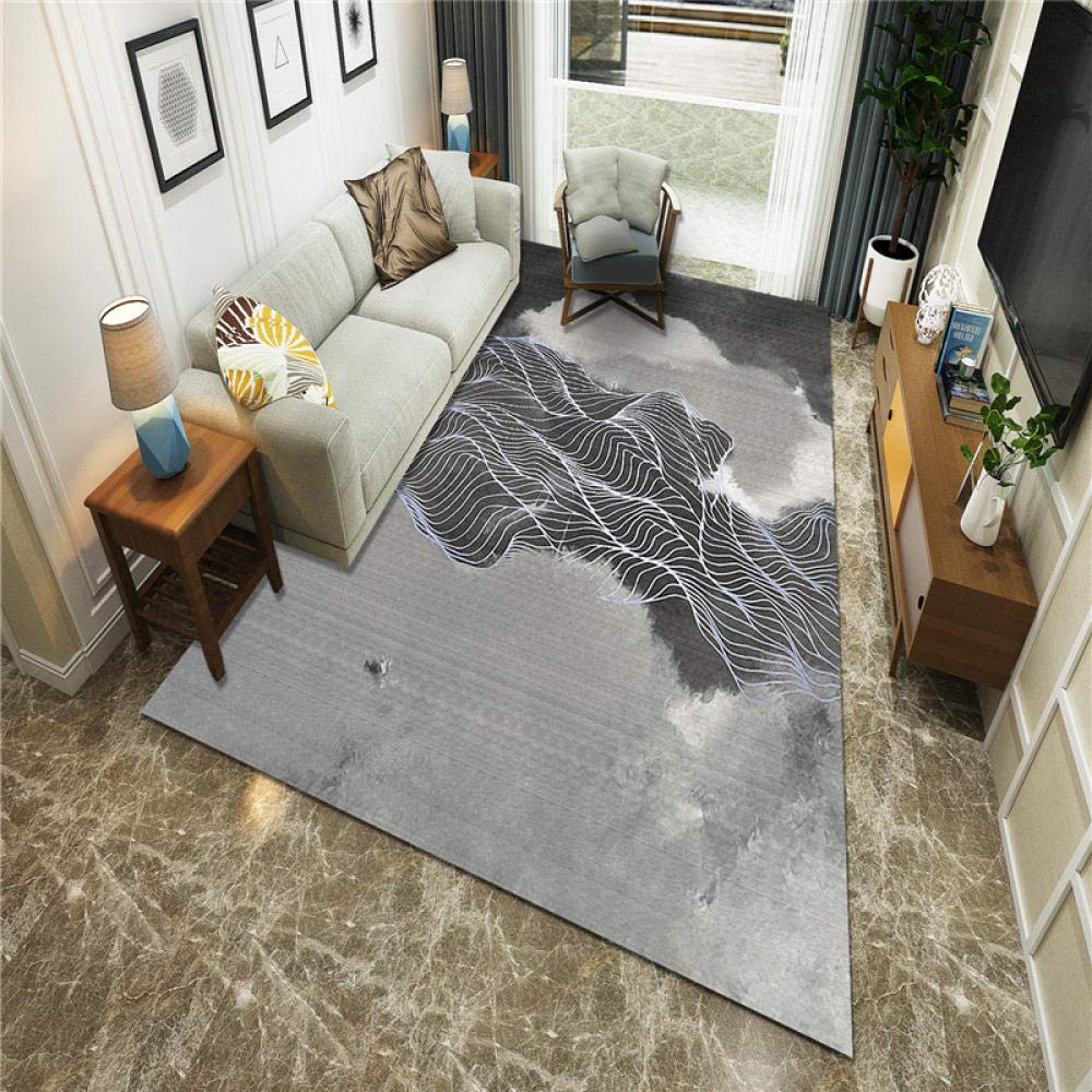 Tapis de salon 200x300 cm idéal sous le canapé pour décoration moderne